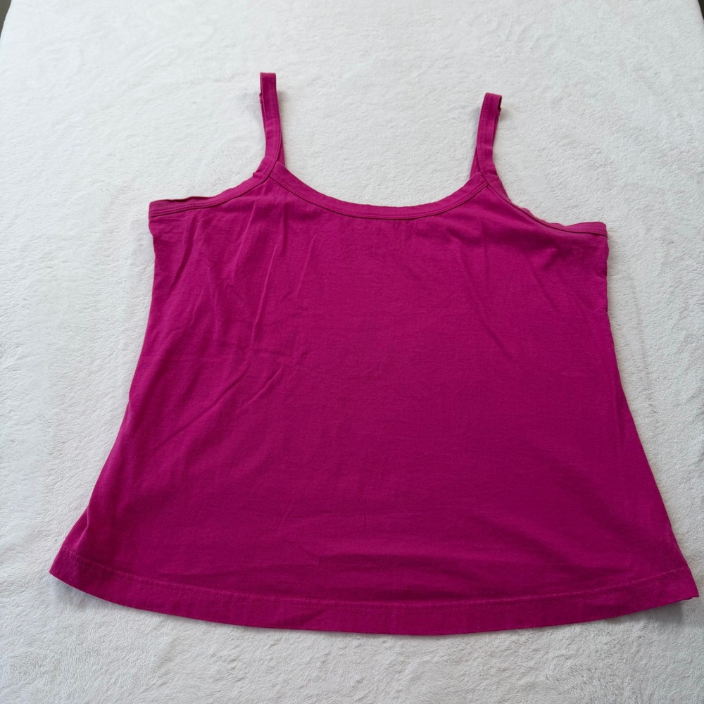 Essentials Camisole Women 0X Magenta Good Cotton Adjustable Strap Tank Top